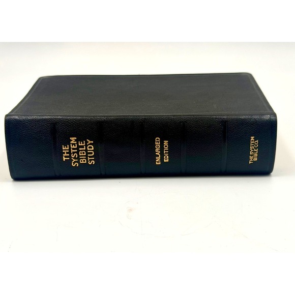 The System Bible Company Other - The System Bible Study Enlarged Edition 1958 Black Genuine Morocco Leather KJV